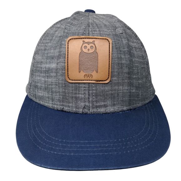 Arka Owl Slideback Hat Multi OSFA Colorblock Leather Patch 6 Panel - Picture 1 of 7